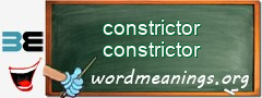 WordMeaning blackboard for constrictor constrictor